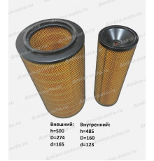 Фильтр воздушный K-2850 (ISDe) с отверстием под "барашек" (к-т) 