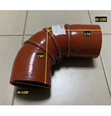 Патрубок интеркулера (Yutong) впуск №1,3 уголок L=150*200 d=100