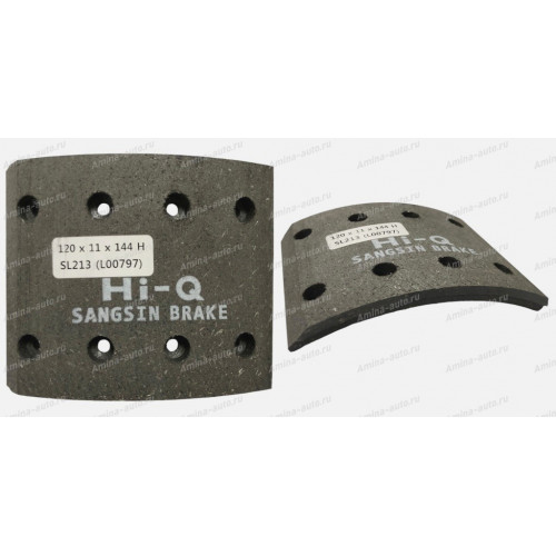 Накладка тормозная передняя (Аэротаун*d6br) r16 шир 120 l=145 8отв