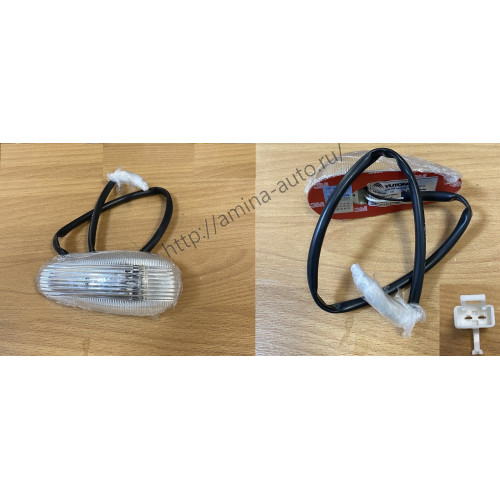 Фонарь габаритов передний верхний (yutong) белый 50*115 led