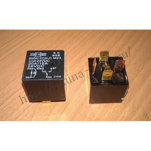 Реле 896h-1ch-c m23  24vdc 20/15a 28vdc  5-контактов 