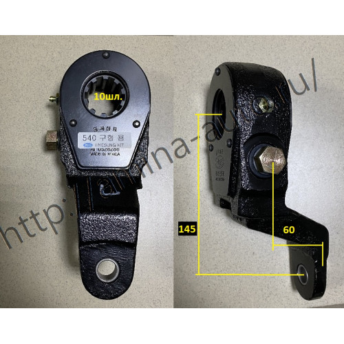 Трещотка тормозная передняя (hnd) 10 шл. механика lh, l=145mm/60mm