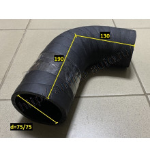 Патрубок (D6CA) радиатора нижний d=75/75