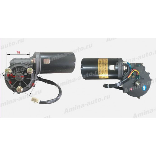 Мотор стеклоочистителя zd2732 150w 24v  5 контактов в 2 ряда / крупный шлиц
