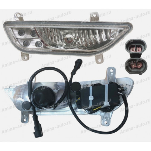 Фара противотуманная (zhongtong, golden dragon) halogen+led rh 366x190r