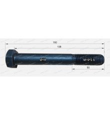 Болт амортизатора переднего (King Long, Higer) L=138 /150 M19x2,5 нижний 