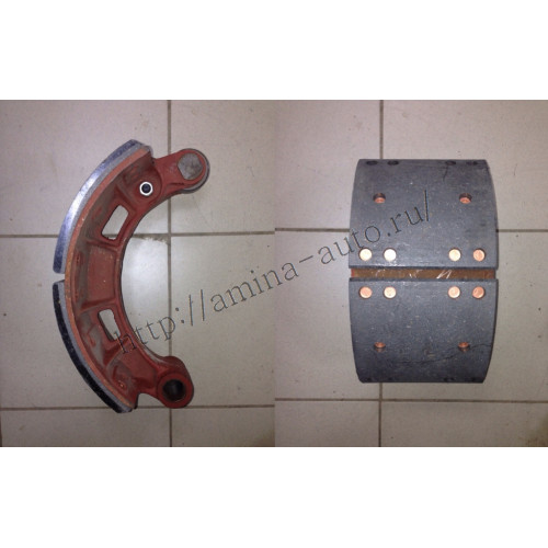 Колодка тормозная задняя (higer) с роликом (d=57mm) и накладками