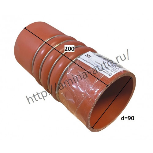 Патрубок интеркулера (higer) №7  прямой l=200 d=90/d=90