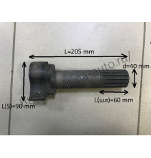 Вал тормозной передний 14 шл. L=205 d=40 "2"  правый