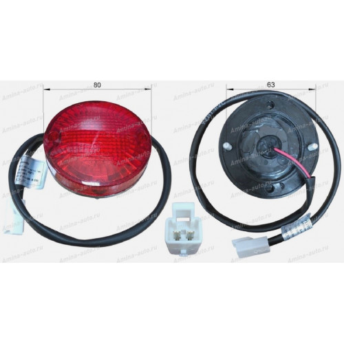 Фонарь задний противотуманный в бампер (yutong) d=80 h=25 (led)