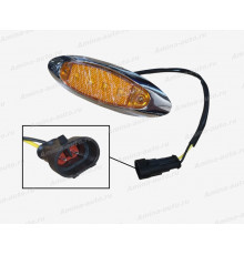 Фонарь габаритов боковой хром (ZhongTong) 119*37 LED 