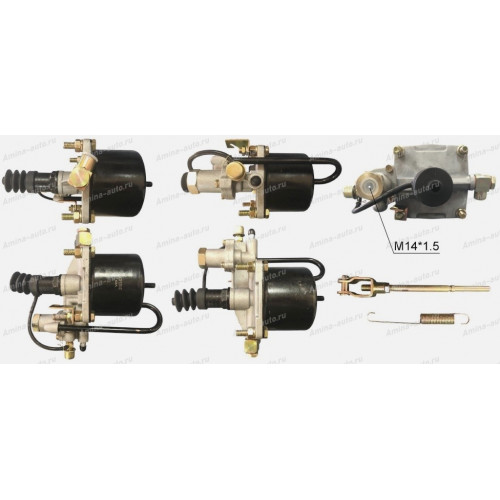ПГУ сцепления d105/22,2 короткое 96*96 (длина бачка 80мм) m12x1,5/m14x1,5 со штоком