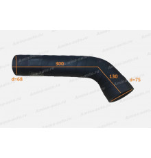 Патрубок (D6CB) сис. охлаждения Г-образ. 130/300 на помпу d=75/d=65