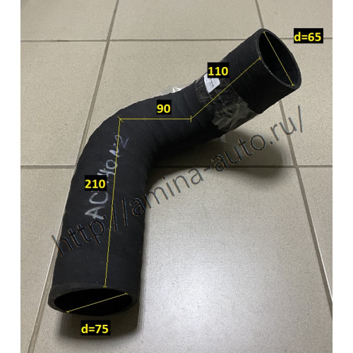 Патрубок (d6ca,d6ac) сис. охлаждения с отворотом (d75/65) низ №2