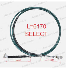 Трос КПП (KingLong) L=6170 SELECT  (2шт. на автобусе стоит) черный