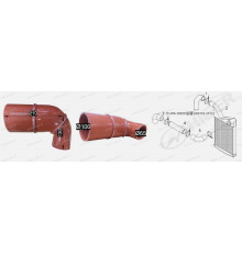 Патрубок интеркулера (YC6MK9375N-50) №3, Г-образный