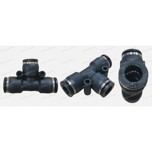 Штуцер тройник трубка d=3/8"(9,5mm) 