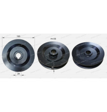 Шкив вентилятора радиатора (Higer) 1 ручей d=24 D=150 h=33